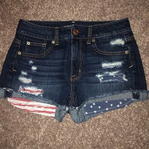 AEO hi-rise shorties